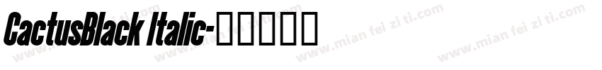 CactusBlack Italic字体转换
